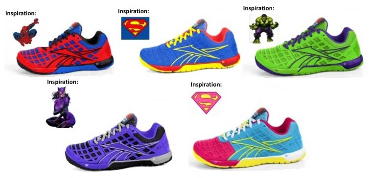 Superhero inspired Reebok Nanos